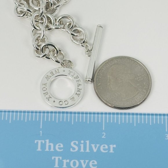 8.75" Large Tiffany & Co New York Toggle Bracelet Plus Size Full-Figured Mens - Picture 5 of 6